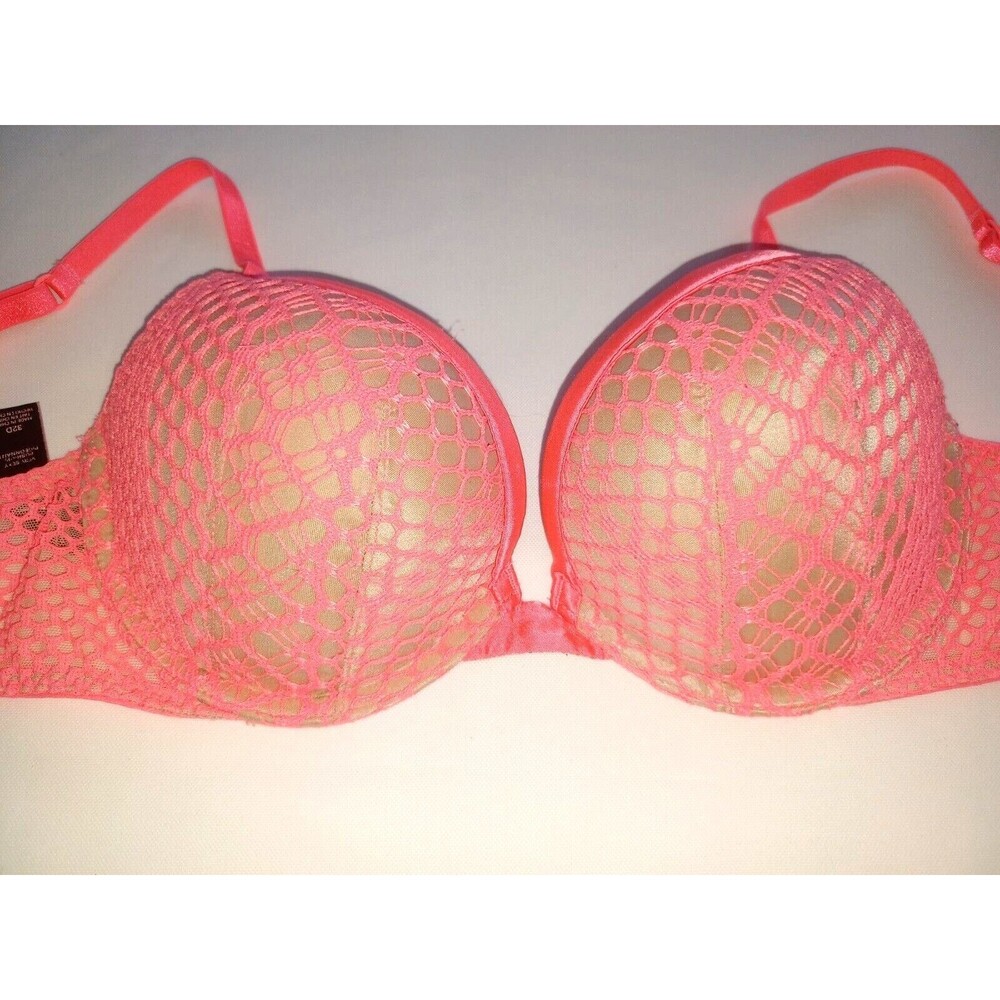 Victoria Secret 32D bra push up women's pink nude very sexy